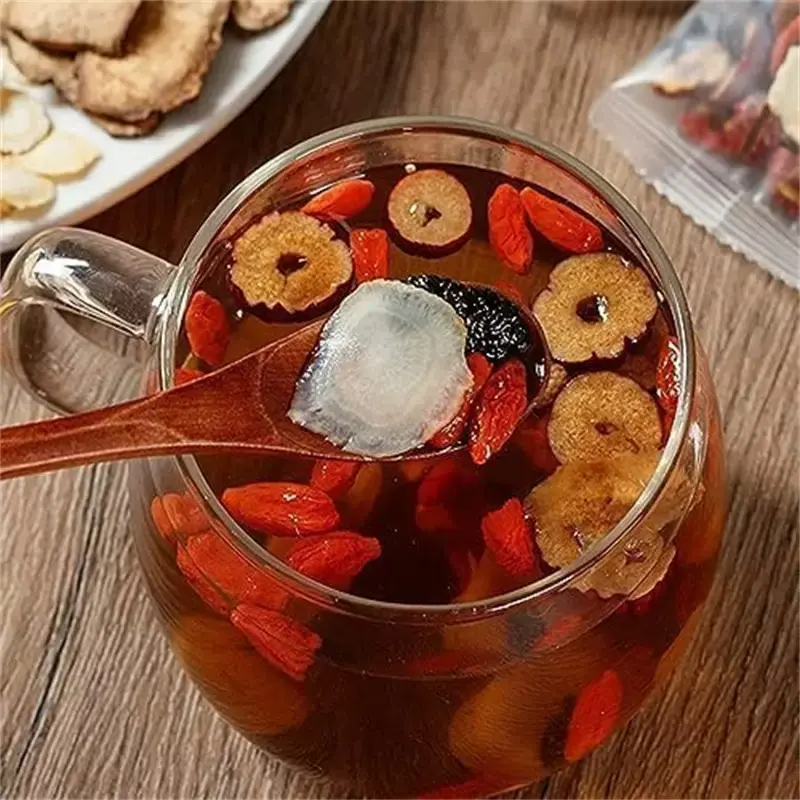 Kidney tea formula Ginseng Five Treasure TeaCombination Scented Tea Eight Treasure Tea RedDate Wolfberry Tea Men's Tea Health TeaMulberry Herbal Formula Health Tea 20bags Drink Fruit