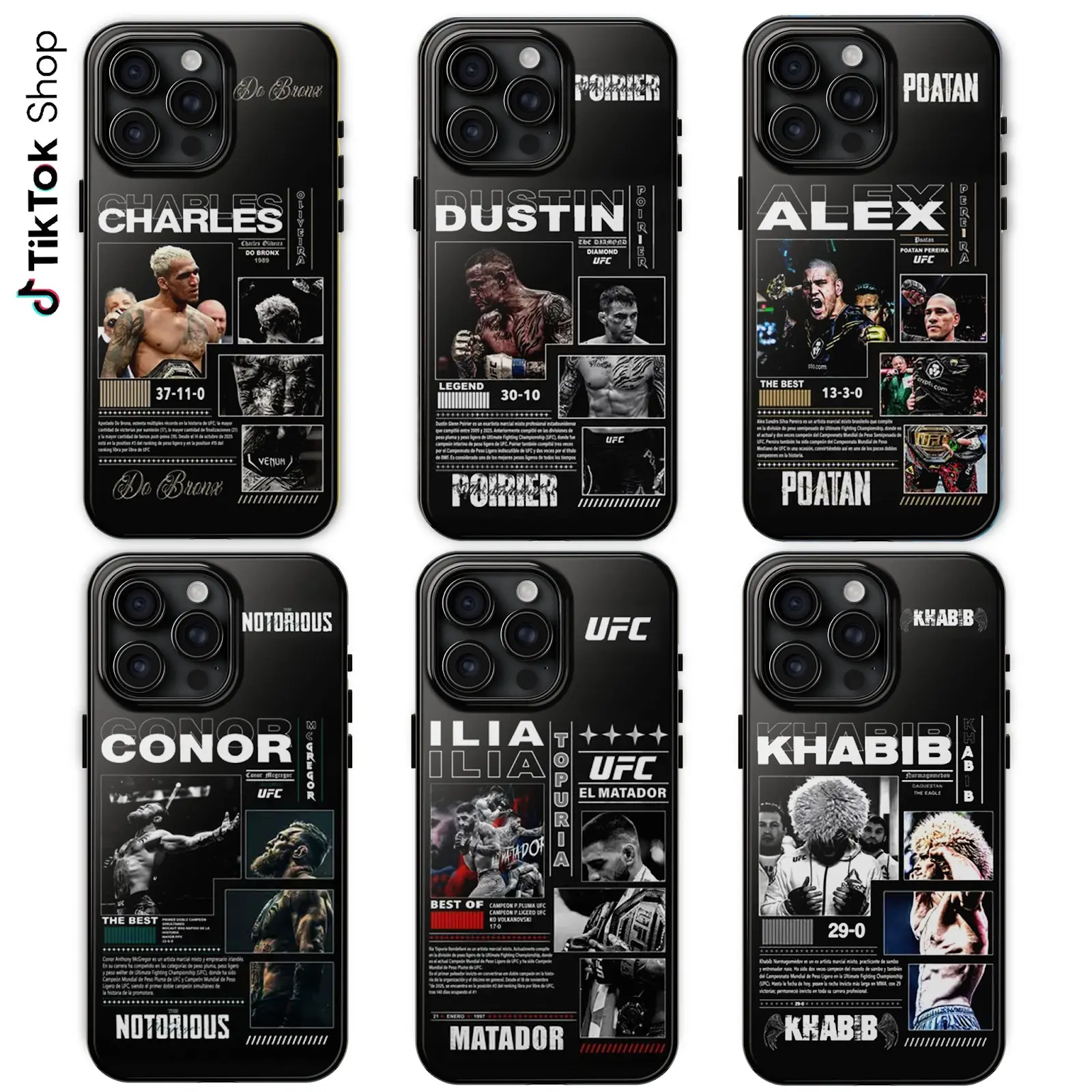 UFC FIGHTERS COLLECTION Phonecase, MMA Graphic Case Smartphone, UFC Champion Phonecase, Gym Wear, Gift for Fighters