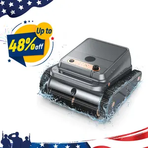 [Memorial Day Sale] U8 Cordless Robotic Pool Cleaner robot, Waterline Cleaning Climbing Walls, Automatic Pool Vacuum 150Mins, robot pool vacuum Powerful Suction, Intelligent Cleaning Route, for Above & In-Ground Pools up to 2,200 Sq.ft
