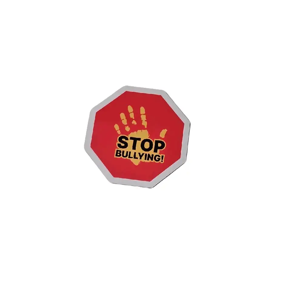 Stop Bullying Stop Sign with Stop Hand Magnet - Clear Message & Easy Use for Bully-Free Environment Awareness Tool