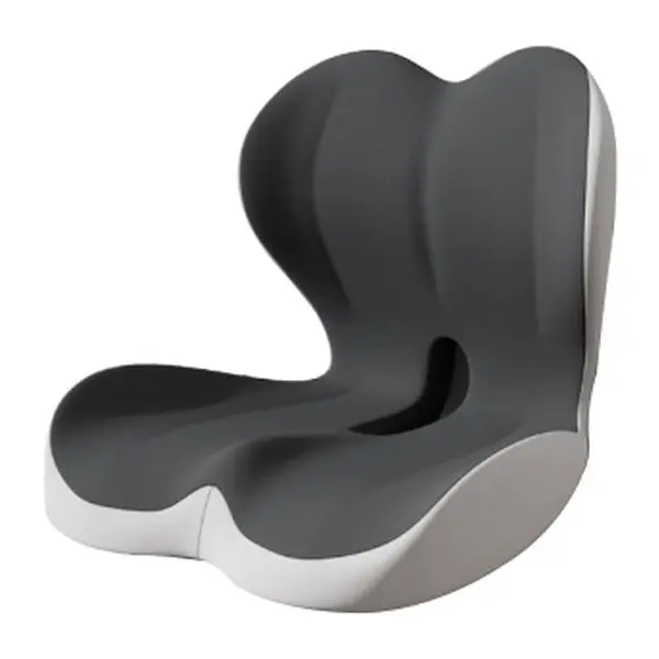 2026 Upgraded Office Seat Cushion - Anti-slip Base, Skin-friendly Cloth, Removable Cover with Extended Zipper for Quick Clean, Back Support, Adjustable for Ergonomic Chairs to Alleviate Leg Pain & Reduce Waist/Hip Pressure (Backrest Furniture Accessories)