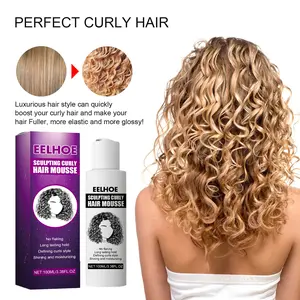Eelhope Curly Hair Shaping Elastin Gel - Luxurious Moisturizing Cream for Fuller Elastic & Shiny Hair - No Peeling Long Lasting Curl Control - 100ml Moisture edge control sea salt spray Haircare Moisturize Hydrating Herbal Semi-Permanent Colored Shampoo