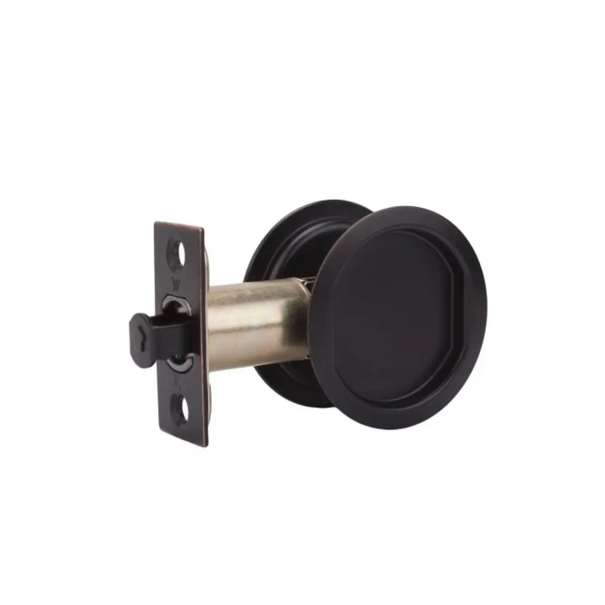 Weslock Steel Passage Pocket Sliding Door Lock - Oil Rubbed Bronze, Adjustable Backset, Full Lip Strike, 1-3/8" to 1-3/4" Thickness, Concealed Screws, Strong & Long Lasting, for Bathroom & Interior Use, Door Locks, Bathroom Doors