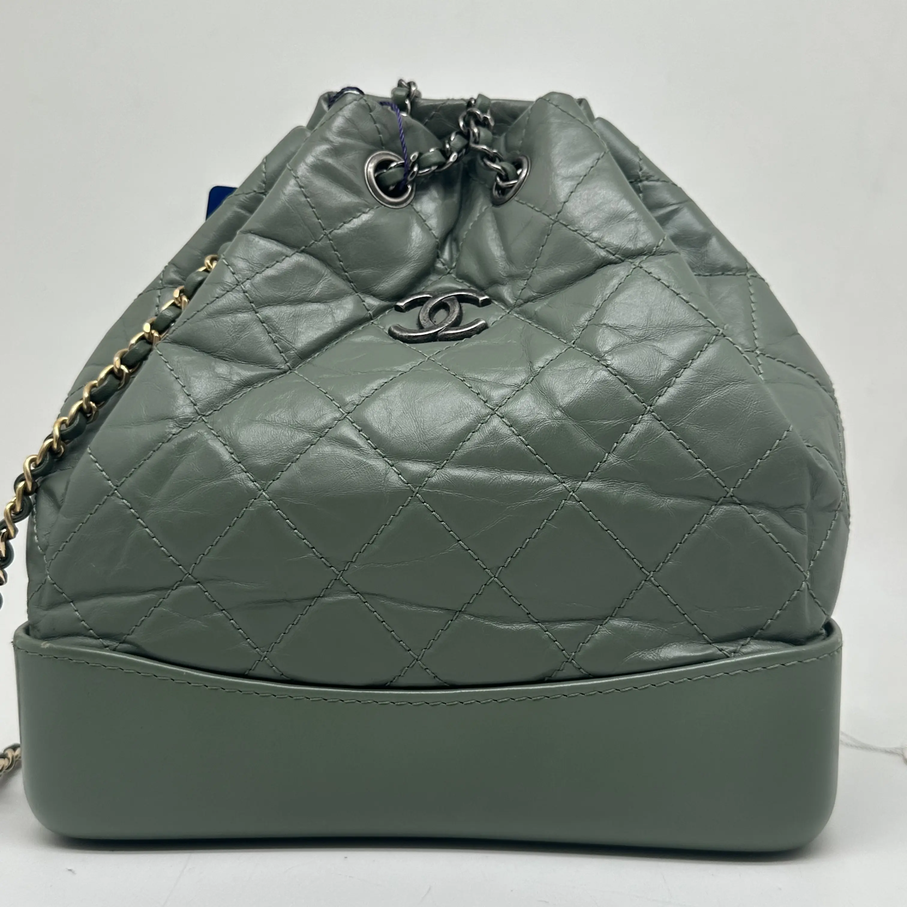 Pre-owned CHANEL Gabrielle Small Leather Backpack, Pre Loved Shoulder Bag