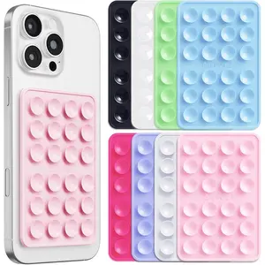 8 Pack  Suction Phone Case Adhesive Mount,  Suction Power and Upgraded Thickened Sticky Phone Grip, Durable, Hands-Free Sticky Phone Holder, 2.56"x3.94"