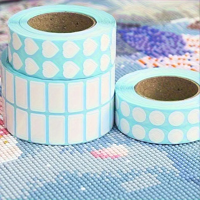 3000pcs/roll Diamond Painting Tools - Square and Round Classification Label Stickers for Easy Diamond Distinguishing and Storage, Crafts, Decoration, Sticker Labels, Craft Supplies
