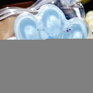 Taba Giant Paw Squishy for Kids Adults, Big Furry Cat Paw Squishy Toys for Stress Relief, Super Soft Squeeze Fidget Toys (Clear&Blue)