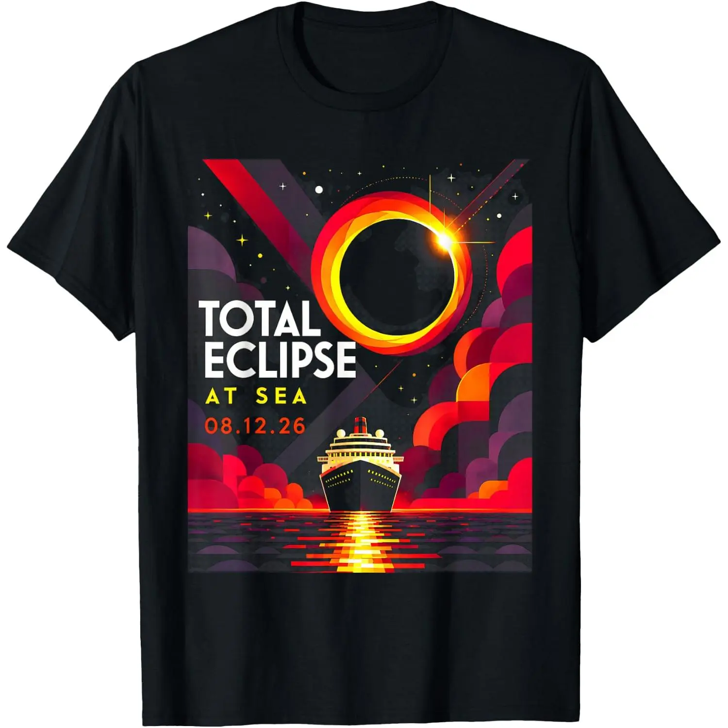 100%cotton Total Solar Eclipse Cruise 2026 Eclipse Science 08 12 2026 T-Shirt
