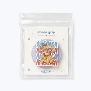 Patriotic Highland Cow Phone Grip USA America Phone Holder Magnetic Phone Stand for iPhone Android Western Country Gift Accessory