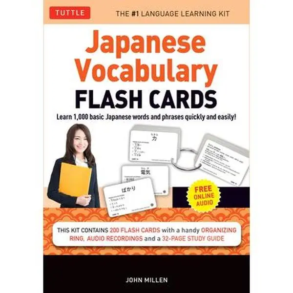 Portable Bilingual Vocabulary Flash Cards Kit - 200 Double-Sided Boxed Set for Studying 1000 Basic Japanese Words & Phrases Quickly, General Merchandise by John Millen (Education, Test Preparation Books)