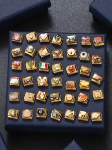 Cute Italian Modular DIY Bracelet Accessories, Free Combination Jewelry Making Kit, Fashionable Handmade Craft Supplies, Bracelet Charm