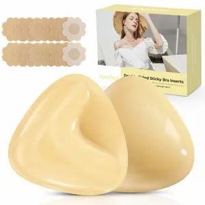 Nsolex Double Sided Sticky Bra  Inserts Patented Sticky Fashion Bra Inserts Increase 2 Cups Outfit enhancer Perfect For Dresses Bikinis Womenswear Clothes