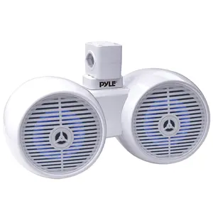 Dual Bluetooth Marine Speakers 300W Waterproof LED White