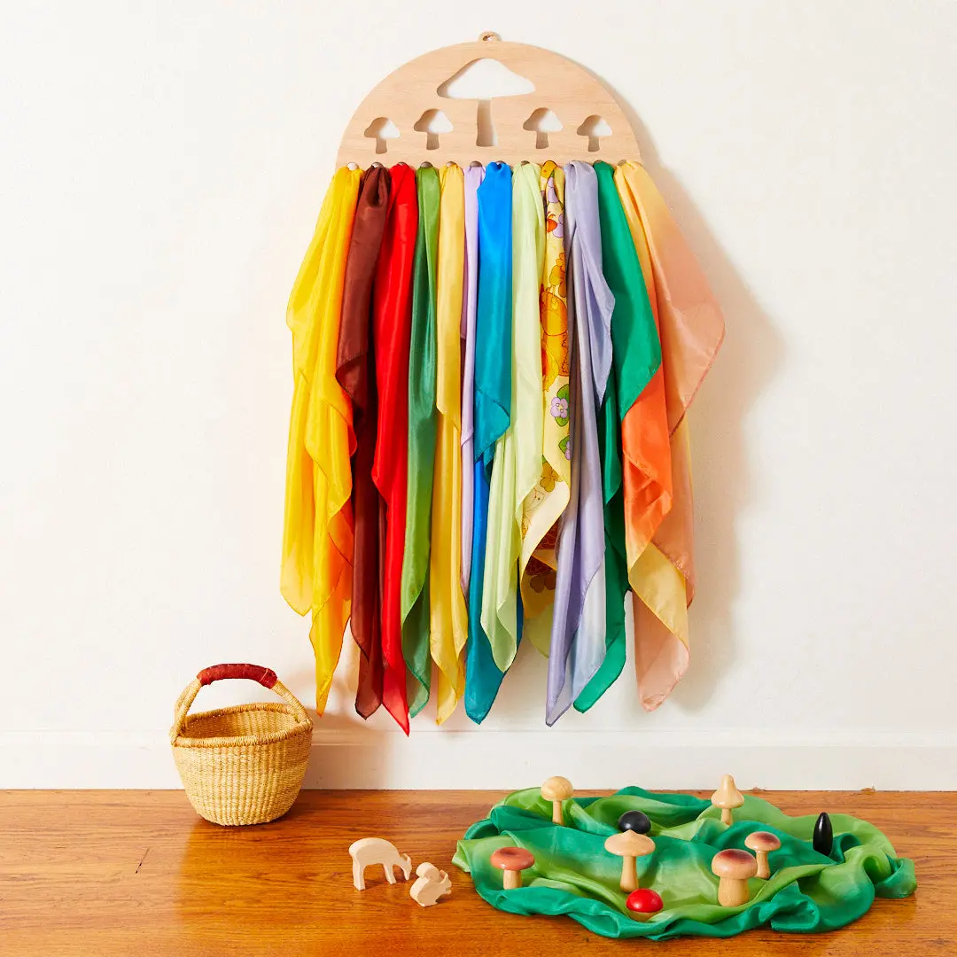 Large Mushroom Hangable Decor, Oak-MDF Hanging Home Decor for Indoor Display (mdf-included)