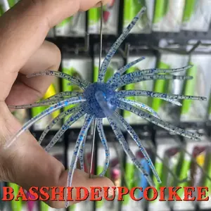 Sea Urchin Soft Bait, Multiple Color Options, Durable & Stretchy Design, Enhanced Swim Action, Ideal for Fishing Lures
