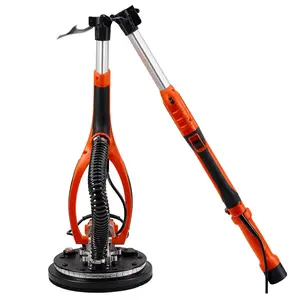 VEVOR Drywall Sander 850W Electric Popcorn Ceiling Removal Tool with 5 Speeds 800-1700 RPM Double-Deck LED Light Foldable Handle 15 Discs Dust Hose extendable
