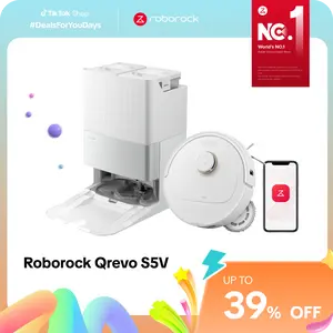 Roborock Qrevo series Robot Vacuum and Mop, 12,000Pa (Qrevo S5V), Mop Washing & Self-Cleaning, FlexiArm Edge Mopping, Warm Air Drying, Self-Emptying #DealsForYouDays #fathersdaygift