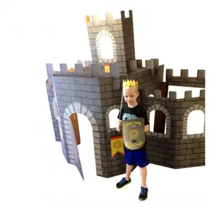 212 MAIN Large 3D Castle Cardboard Standup - Easy-Setup Medieval Home Decor, Party Door Prop, Ideal for Ages 2+