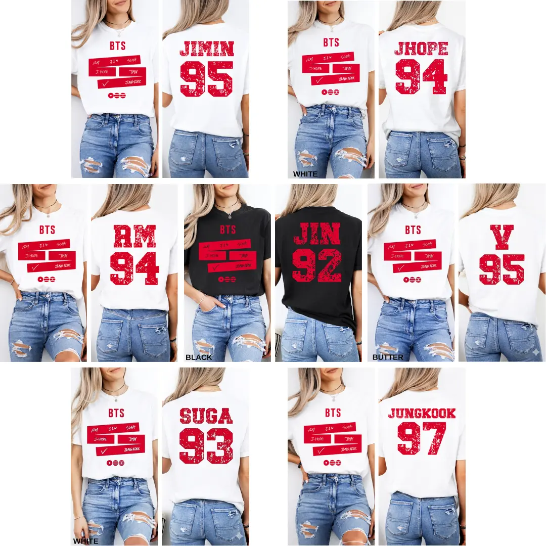 All Members Bangtan World Tour Arirang Shirt Unisex Double Sided Trendy K-Pop Merch Gift for Fans