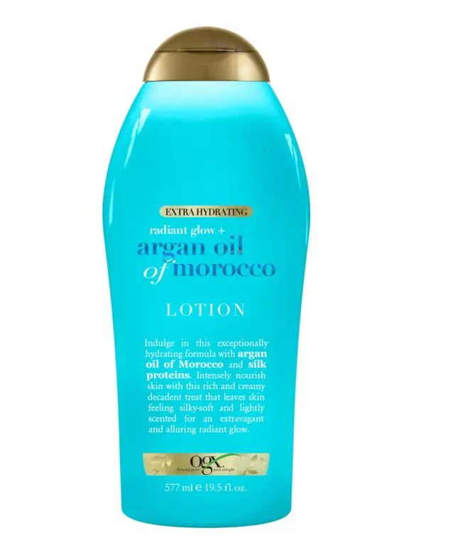 Radiant Glow Argan Oil of Morocco Extra-Hydrating Body Lotion, 19.5 oz – Nourishing Cream for Silky, Soft, Dry Skin (Paraben & Sulfate-Free)