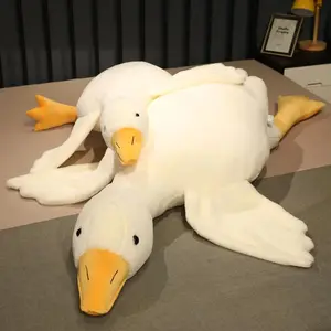 Hot 50/90/130CM Funny Goose plush stuffed soft duck sleeping pillow sofa