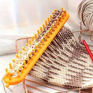 DIY Craft Knitting Board Loom Kit, 1 Count Scarf Knitter with Random Accessory, Weaving Loom Sewing Accessories, Crafting Tool for Knitting & Crochet, Knitting Supplies