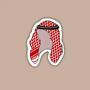 Jordanian Shemagh Sticker, Jordan Sticker, Jordanian Sticker