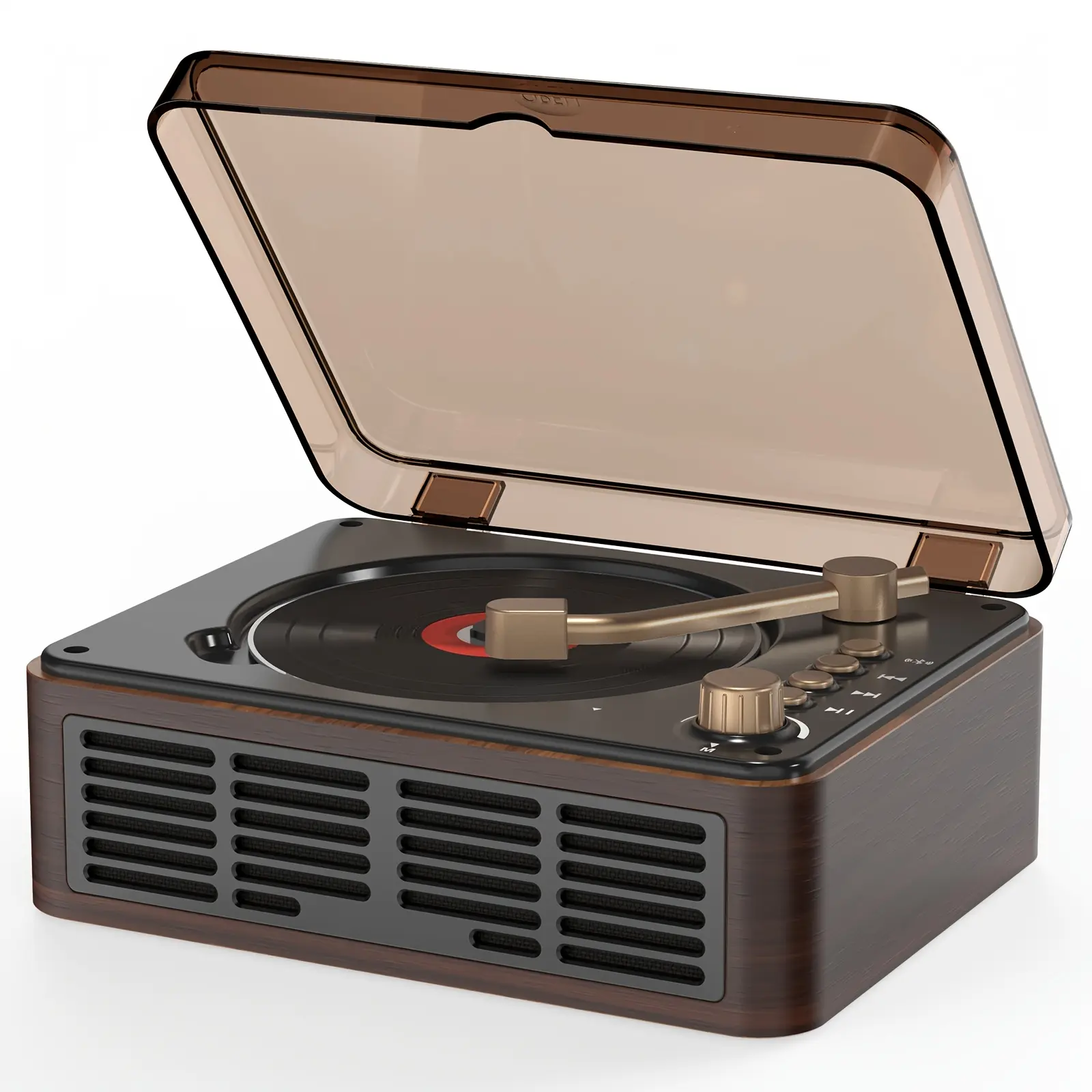 Vintage All-in-1 CD Player with Bluetooth, USB Playback, AUX IN, Built-in Stereo Hi-Fi Speakers, Classic Sound and Modern Convenience