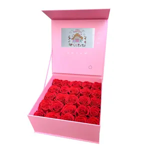 Mother's Day Gift Wholesale Eternity Flowers Forever Flowers in Box Natural Eternal Preserved Roses With Music