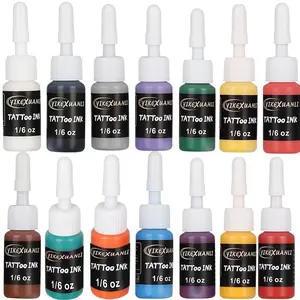 5ml Professional Tattoo Ink Set for Body Art Natural Plant Micro Pigment Permanent Ink with Bold Fade-Resistant Colors for Artists