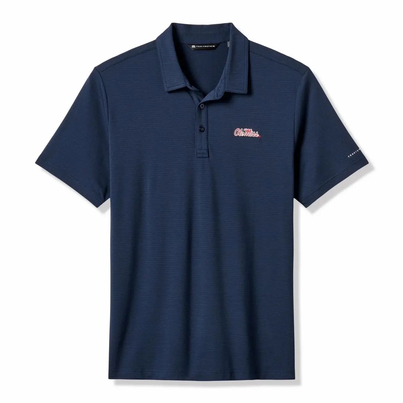 Ole Miss Rebels TravisMathew Halftime Show Heater Tri-Blend Polo - Navy