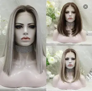 IMstyle Sunny&Sunday&Sophia 13*4 lace frontshort style with bob cut dark Sliver mist&brown & blonde color 20 inches 13*4 free parting lace front wigs W177/W178/W197