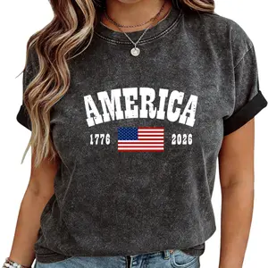 Men’s Women’s America 250th Anniversary Tee – Vintage Washed USA T-Shirt