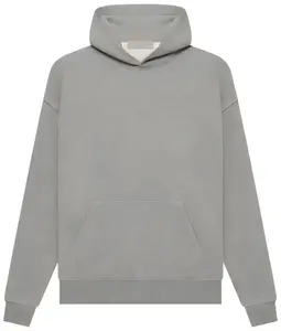Hoodie 'Dark Oatmeal' - Soft Grey Pullover with Front Pocket & Hooded Design for Casual Wear