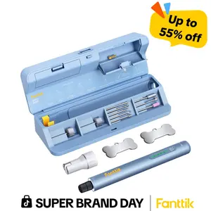 【FathersDayGift】Fanttik F2 Master Pet Dog Nail Grinder Quiet, Safe Electric Rechargeable Pet Nail Trimmer with LED Light, 5-Speed Variable Paws Grooming Tool Kit, DIY Name Tags for Small Medium Dogs & Cats, Blue Summervibes