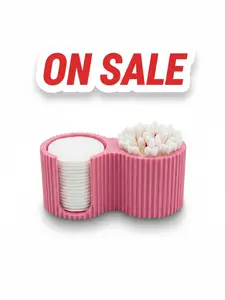 Dual Bathroom Organizer for Cotton Rounds & Swabs