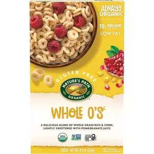 Nature's Path Organic Whole O's Cereal, 11.5 oz (Pack of 1), Crunchy Whole Grain Rings, Gluten Free