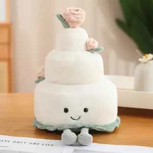 Wedding Cake Plush 12" - Adorable Plush Toy for Girlfriend Perfect Gift for Wedding Day Valentine's Birthday Decorative Ornament