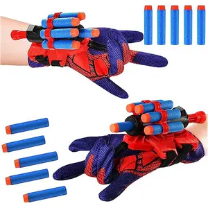 Spider Web Shooter Toy Set with 10 Plastic Darts 2 Wrist Straps for Kids Fun Play Includes Accessory List and No Warranty