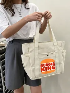 Printed Burger King Casual Shoulder Bags Fashionable Shoulder Bag A casual and stylish gift,perfect for artistic women. Lightweight Shoulder Bag