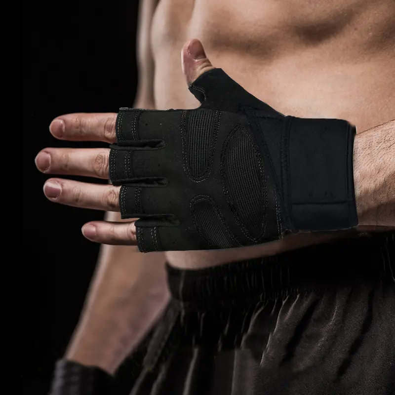 Gym Gloves Women Men Weightlifting Dumbbell Fitness Sport Training Exercise Gloves Non Slip Breathable Fingerless Cycling Gloves