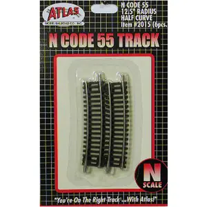 Atlas 2015  C55 1/2 12.5' RADIUS 6pc, N Scale