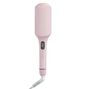 Negative ion curling iron 32mm deep U-shaped wavy curler with buzzer timer