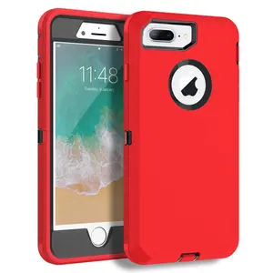 MXX Heavy Duty Case Compatible with iPhone 8 Plus Case with Screen Protector [3 Layers] Rugged Rubber Shockproof Protection Cover for iPhone 7 Plus-iPhone 8 Plus/iPhone 8+
