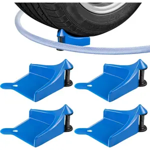 4 PCS Car Hose Guides, Tire Hose Roller for Car Wash, Tire Hose Guide Prevents Pressure Washer Hoses from Getting Stuck Under Tires