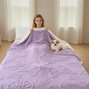 King/queen Size Butterfly Blanket, Multi-Color Options, Warm and Breathable, Ideal for Bedroom, Office, Outdoor Camping, Beach Picnic, Sofa Use, Soft Warm Blanket