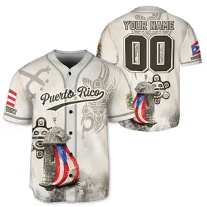 2025 Custom Puerto Rico Men s Baseball Jersey: Personalized Name & Team Symbol - Official Team Apparel