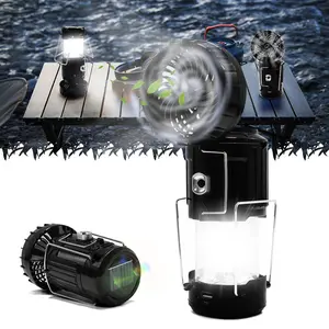 ISUNMEA 2026 Upgrade Solar Powered Camping Lantern with Fan - Stay Cool and Well-lit During Outdoor Adventures with This Versatile Lantern Featuring a Built-in Fan for Added Comfort(1 PCS)