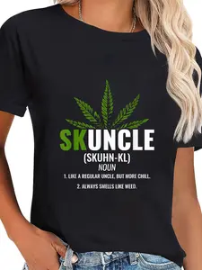 100% Cotton Uncle Weed Smoker Skunkle Marijuana Uncle Funny Pot Smoki T-Shirt