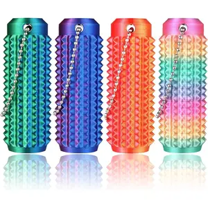 4PCS Pain Stim Tool Spiky Sensory Fidget Toys for Adults Anxiety Relief, 3D Printed Grippie Keychain for Focus & Skin Picking, Stress Relief Gift for Teens